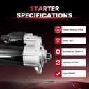 2000-2005 VW Jetta Starter 1.8L 2.0L Auto Trans 17781