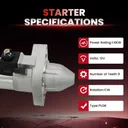 Starter For Honda Accord 2003 2004 2005 2.4L Auto Trans 31200-RAA-A52 17870