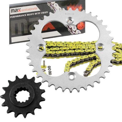 Yellow Drive Chain And Sprocket Set For 1999-2004 Honda TRX400 EX Sportrax