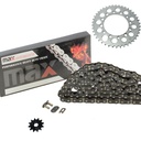 Black Drive Chain And Sprockets Set For 1994 1995 1996 Honda TRX 200 D Fourtrax Type II