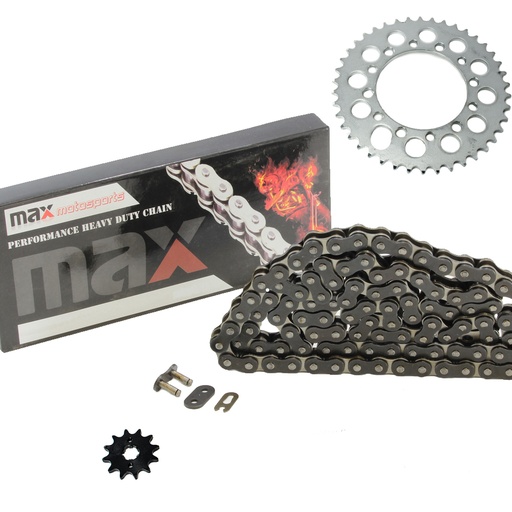 Black Drive Chain And Sprockets Set For 1994 1995 1996 Honda TRX 200 D Fourtrax Type II