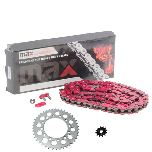 Red Drive Chain And Sprockets Set For 1994 1995 1996 Honda TRX 200 D Fourtrax Type II