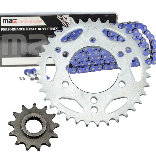 Blue O Ring Chain And Sprockets Set For 1998-2009 Polaris Scrambler 500