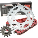 Red O Ring Chain And Sprockets Set For 1998-2009 Polaris Scrambler 500