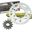 Yellow O Ring Chain And Sprockets Set For 1998-2009 Polaris Scrambler 500