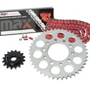 Red O Ring Chain And Sprocket Kit For Honda Shadow 600 VLX 1989-2007