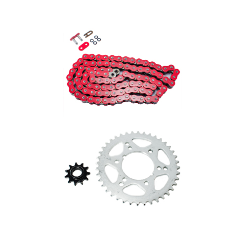 Red 520 x 112 Pitch Non O-Ring Chain And Sprocket Kit fit 2005-2018 Yamaha YZ125 2001-2004 YZ250 YZ 250