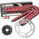 1987 1988 1989 Kawasaki KX250 Chain And Sprocket Kit Red