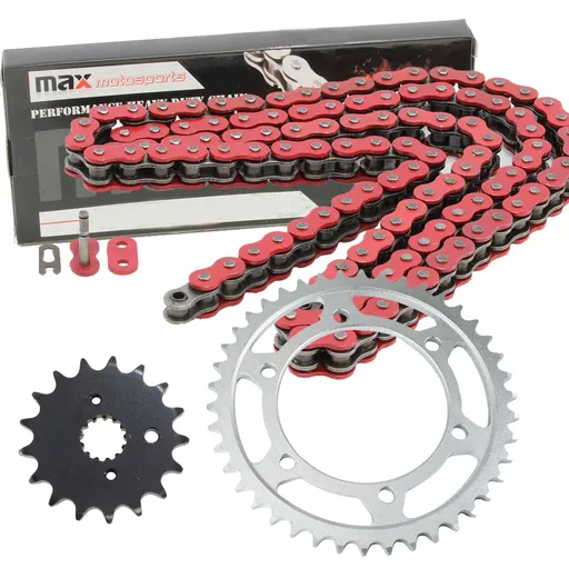1987 1988 1989 Kawasaki KX250 Chain And Sprocket Kit Red