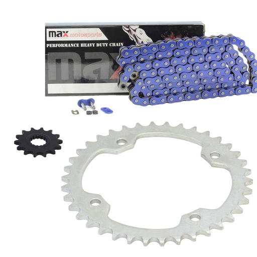 Blue O Ring Chain And Sprocket Kit For 2004-2013 Yamaha Raptor 350