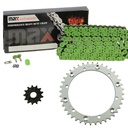 Green O Ring Chain And Sprocket Kit For 2001-2005 Yamaha Raptor 660