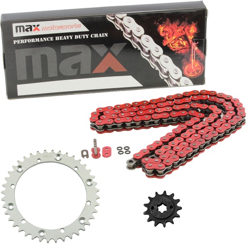 Red O Ring Chain And Sprocket Kit For 1988-2006 Yamaha Blaster 200