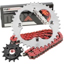 Red O Ring Chain And Sprockets Set For 2005-2008 Honda TRX 400 EX Sportrax