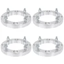 4x156 Wheel Spacers 1 inch 131mm Hub Bore 3/8"-24 Studs For Polaris Ranger Sportsman RZR 4pcs