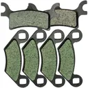 Front Rear Kevlar Carbon Brake Pads For 2003-2008 Polaris Sportsman 400 450 500 700 800