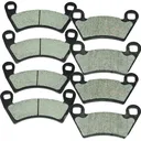 Front Rear Kevlar Carbon Brake Pads For 2013-2019 Polaris Ranger 900 XP