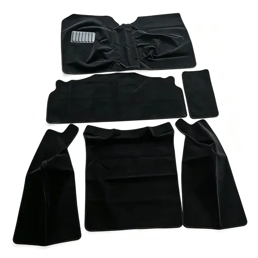 6 Piece Floor Mat Set For 1987-1995 Jeep Wrangler YJ Carpet Kit Black