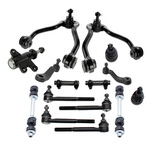 1995-1999 Chevy K1500 Tahoe Front Upper Control Arm Ball Joint Sway Bar Suspension Kit 4WD Models Only 15pcs
