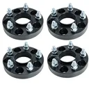 5x114.3 Wheel Spacers 5x4.5 1 inch Hubcentric 66.2mm Hub Bore M12x1.25 Studs For Nissan 350Z 370Z Infiniti G35 G37 Black 4pcs