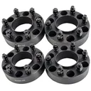 6x135 Wheel Spacers 1.5 inch Hubcentric 87mm Hub Bore M14x2.0 Studs For Ford Ford F150 Black 4pcs