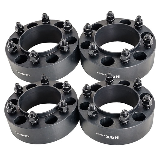 6x139.7 Wheel Spacers 2 inch Hubcentric 6x5.5 106mm Hub Bore M12x1.5 Studs For Toyota Tundra 4Runner Tacoma Black 4pcs