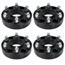 6x5.5 Wheel Spacers 6x139.7 1.5 inch Hubcentric 78.1mm Hub Bore M14x1.5 Studs For Chevy Silverado GMC Sierra Black 4pcs