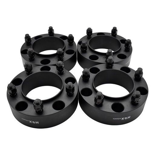 5x150 Wheel Spacers 2 inch Hubcentric 110mm Hub Bore M14x1.5 Studs For Toyota Tundra Sequoia Lexus LX470 Black 4pcs