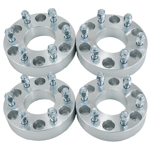 6x5.5 Wheel Spacers 1.5 inch 108mm Hub Bore 12mm x 1.25 Studs For Toyota 4Runner Chevy GMC Dodge 4pcs