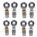 4x Chromoly 4 Link 1/2" x 5/8"-18 Rod End Kit Heim Joint Bungs .120" Wall XMRL8-10