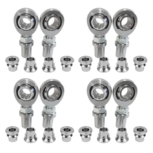 4x Chromoly Panhard Bar Kit Heim Joint 5/8 x 5/8-18 with 5/8-1/2 HMS & Bung 0.060