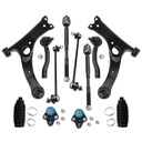 12pcs Front Control Arm Ball Joint Sway Bar Tie Rod Suspension Kit Replacement For 2003-2008 Toyota Corolla All Models
