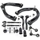 Front Upper Control Arm Sway Bar Tie Rod Suspension Kit For 2005-2019 Nissan Armada 2004-2015 Titan 2004-2013 Infiniti QX56 12pcs