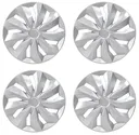 14 inch Wheel Covers Full Rim Snap On Hub Caps For R14 Tire & Steel Wheels Set of 4 Silver TT Style