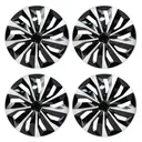 16 inch Wheel Covers Full Rim Snap On Hub Caps For R16 Tire & Steel Wheels Set of 4 Black And Silver