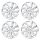 16 inch Wheel Covers Full Rim Snap On Hub Caps For R16 Tire & Steel Wheels Set of 4 Silver