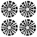 15 inch Wheel Covers Full Rim Snap On Hub Caps For R14 Tire & Steel Wheels Set of 4 Black And Silver BG Style