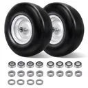 2pcs 13x5x6 Flat Free Tire And Wheel With 3.3"-5.8" Centered Hub 3/4" or 5/8" Bearing For Lawn Mower Garden Tractor