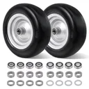 2pcs 11x4x5 Flat Free Tire And Wheel With 3.4"-5.98" Centered Hub 1/2" or 5/8" Bearing For Zero Turn Mowers