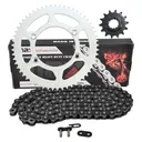 Black Drive Chain And Sprocket Set For 2003-2024 Suzuki DRZ125L 2003-2006 Kawasaki KLX125L