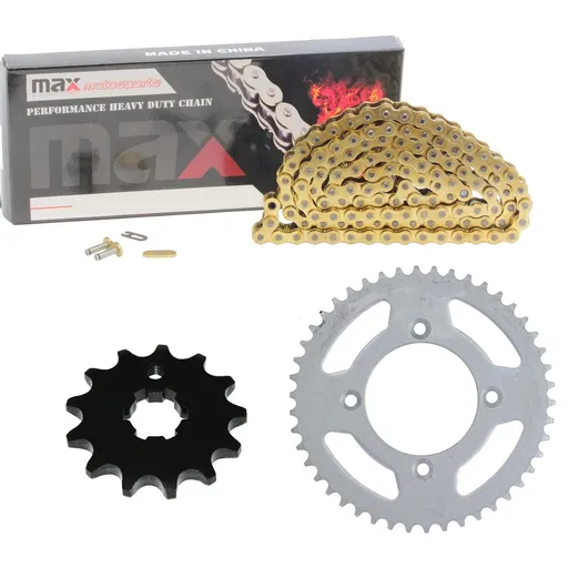 Gold Drive Chain And Sprocket Set For Honda XR50 XR50R 2000 2001 2002 2003 2004