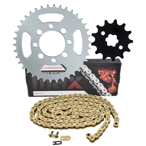 Gold Drive Chain And Sprocket Set For Kawasaki KLX110 KLX110R KLX110RL KX110L 2010-2025