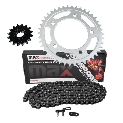 Black Drive Chain And Sprocket Set For Honda CB500 CB500F CB500X CBR500R 2022-2025