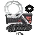 Black Drive Chain And Sprocket Set For Kawasaki Ninja 250R EX250J 2008-2012