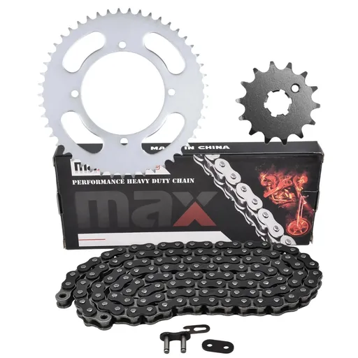 Black Drive Chain And Sprocket Set For Kawasaki KX85 2001-2025 Not Fit Big Wheel Model