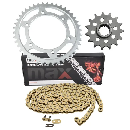 Gold Drive Chain And Sprocket Set For Yamaha FJ09 FZ09 2014-2017 45 Tooth