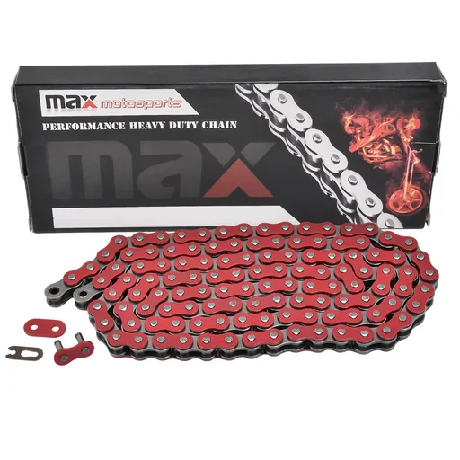 Red Non O Ring Chain 520x120 Links For Motorcycles Tensile 8200