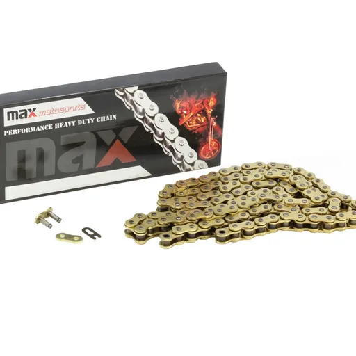 Gold Non O Ring Chain 520x130 Links For Motorcycles Tensile 8200