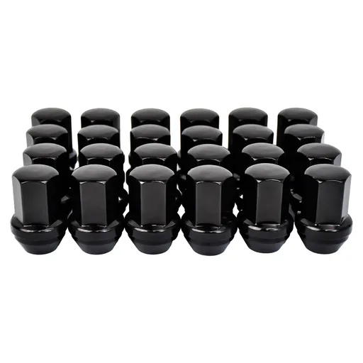 14 x 1.5 Black Lug Nuts 1.78" Height 7/8" Hex For Chevy Silverado Tahoe Suburban 24pcs