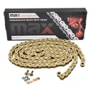 Gold 420 X Ring Chain 124 Links Heavy Duty Motorcycle Gold Chain With Connecting Master Link