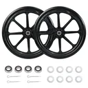 2pcs 20 inch Flat Free Tire And Wheel For Wheelbarrow Garden Wagon Lawn Cart
